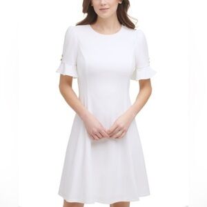 Marc New York Classic White Midi Dress
